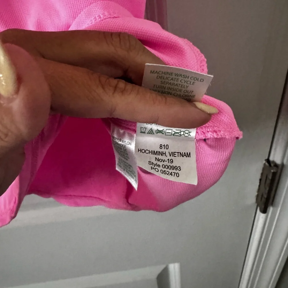 Lilly Pulitzer Pink Sleeveless Ruffled Polo Blouse - Picture 5 of 5